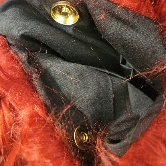 Free People furry red shoulder bag - Picture 4 of 7